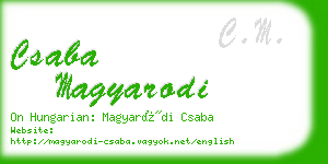 csaba magyarodi business card